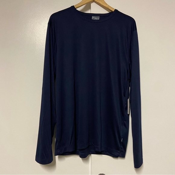 Onia Navy Long Sleeve UPF 50+ Performance Jersey Tee Size XL - Picture 2 of 9